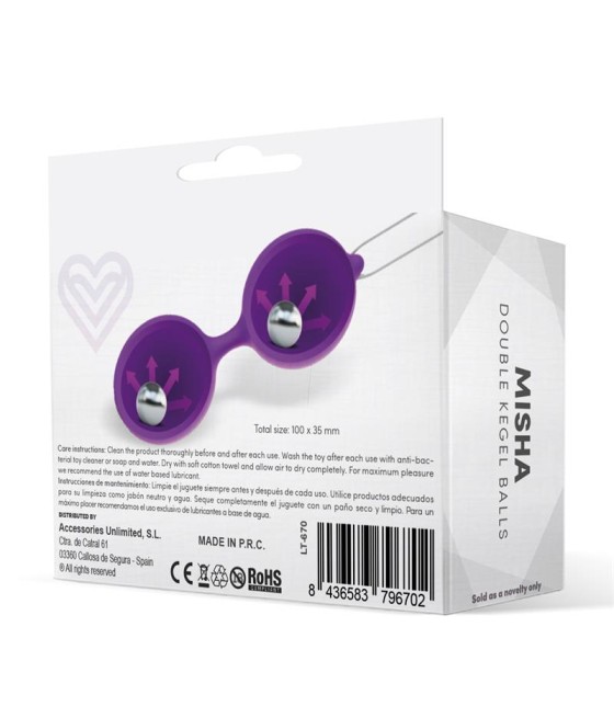 Misha Bola de Kegel Doble Silicona Purpura