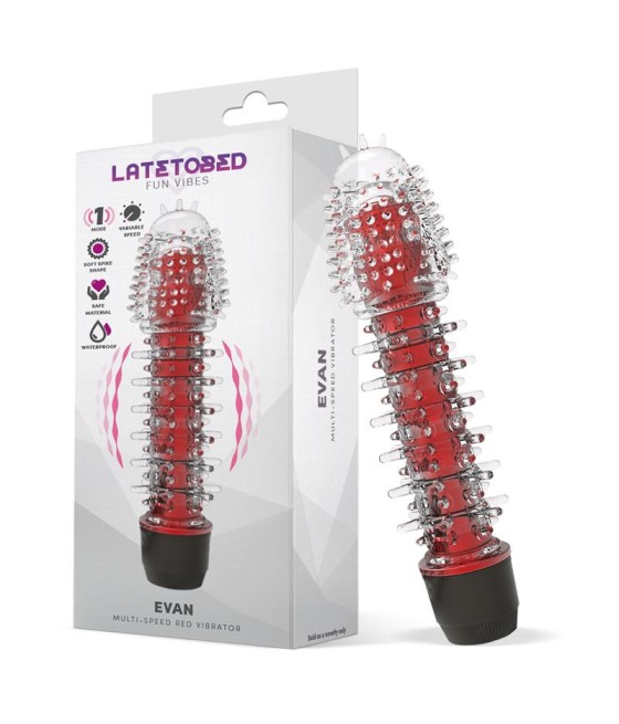 Evan Vibrador Multi Velocidad Rojo