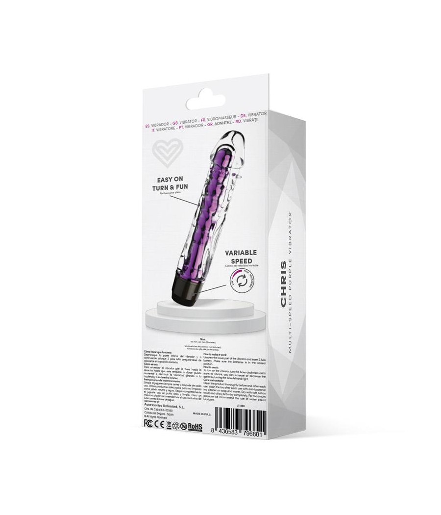 Chris Vibrador Multi Velocidad Purpura