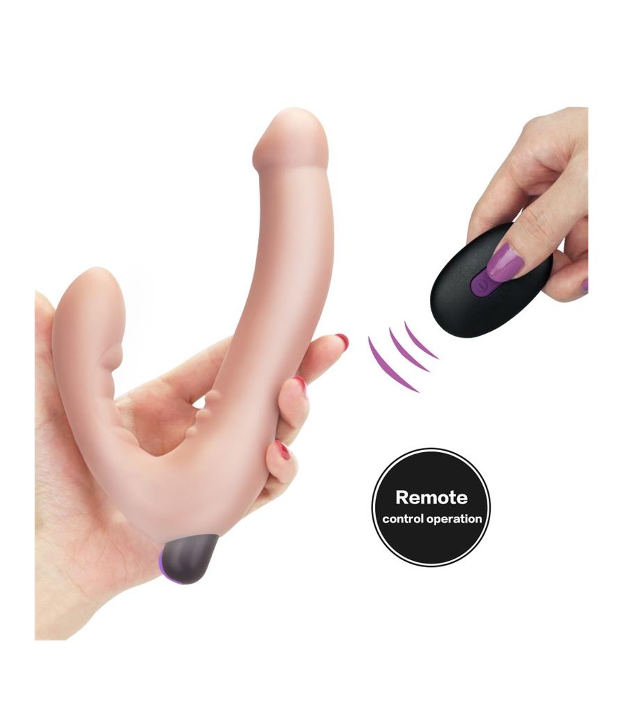 Doble Dildo Strapless Silicona USB