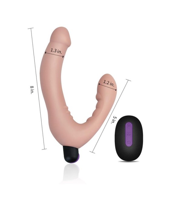 Doble Dildo Strapless Silicona USB