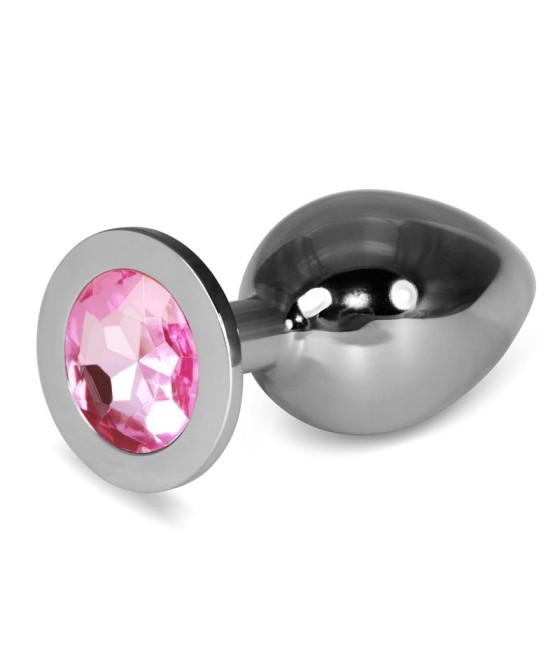 Plug Anal Metal RoseBud Classic con Joya Rosa Talla L