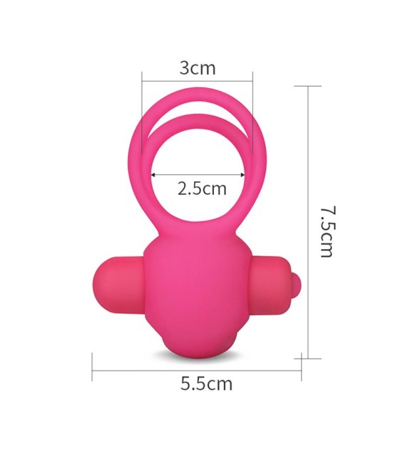 Anillo Vibrador Doble Power Clit Duo Rosa