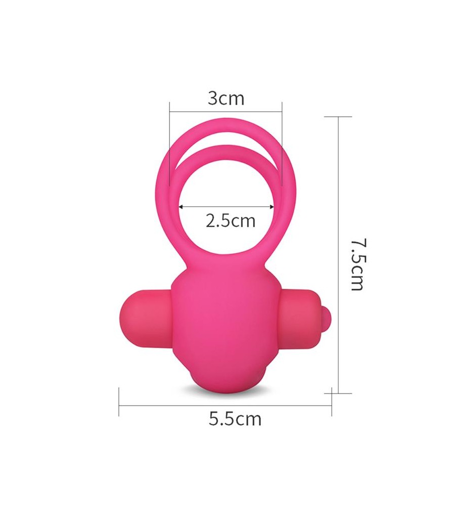 Anillo Vibrador Doble Power Clit Duo Rosa