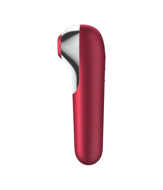 Dual Love Vibrador y Succionador de Aire Pulsado Rojo