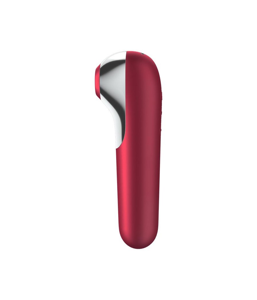 Dual Love Vibrador y Succionador de Aire Pulsado Rojo