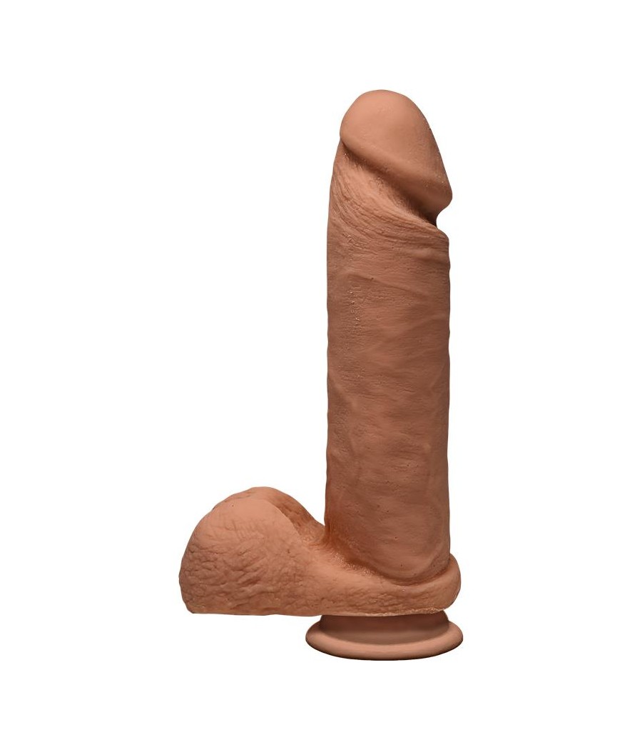 Dildo Dual Density Perfect D y Testiculos 8 Caramelo