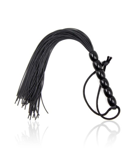 Flogger de Silicona con Mango con 6 Bolas 26 cm Negro