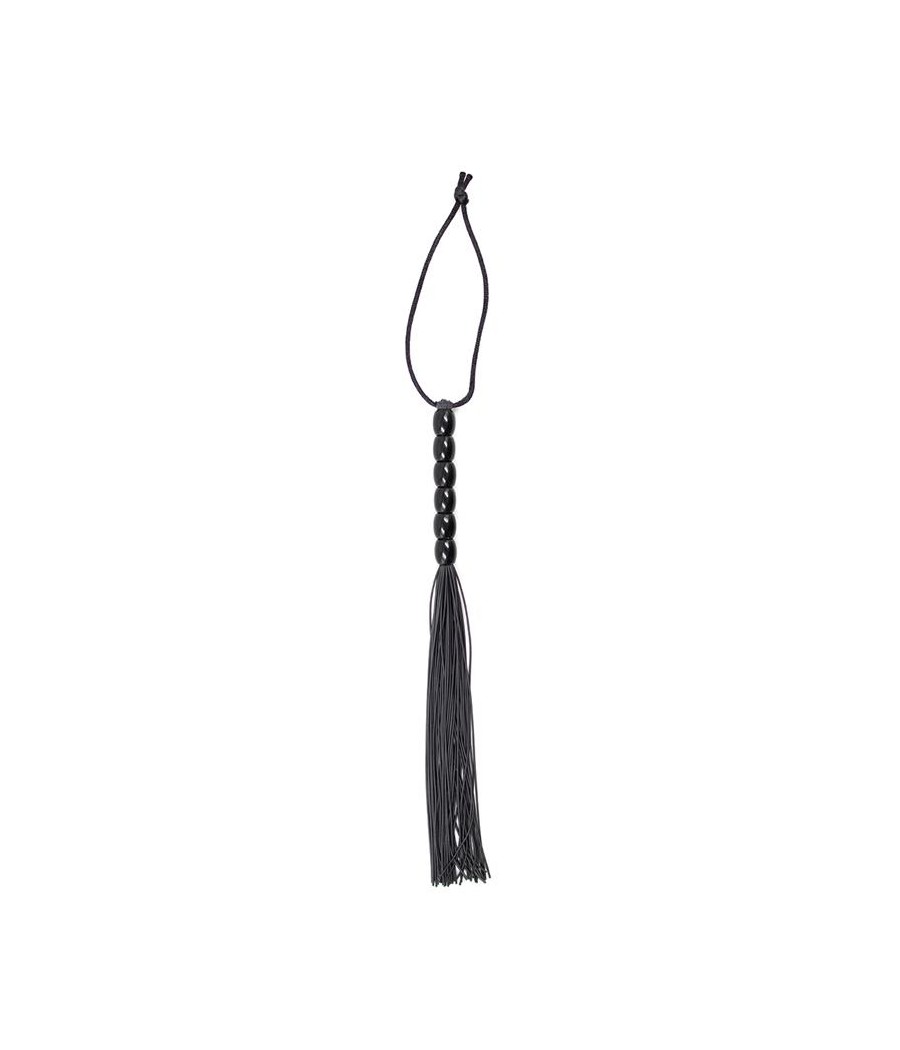 Flogger de Silicona con Mango con 6 Bolas 26 cm Negro