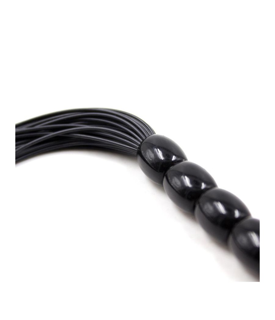 Flogger de Silicona con Mango con 6 Bolas 26 cm Negro