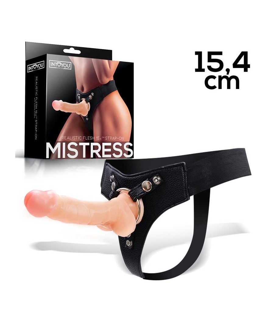 Mistress Arnes Elastico con Dildo de Silicona de 154 cm Natural