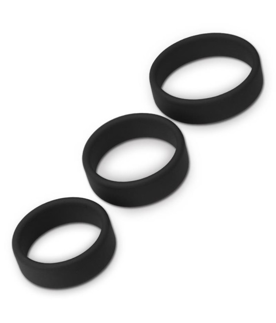 Pack de 3 Anillos para el Pene Power Ring Negro