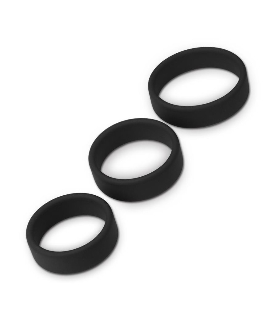 Pack de 3 Anillos para el Pene Power Ring Negro