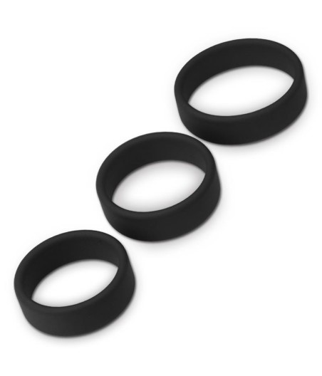 Pack de 3 Anillos para el Pene Power Ring Negro