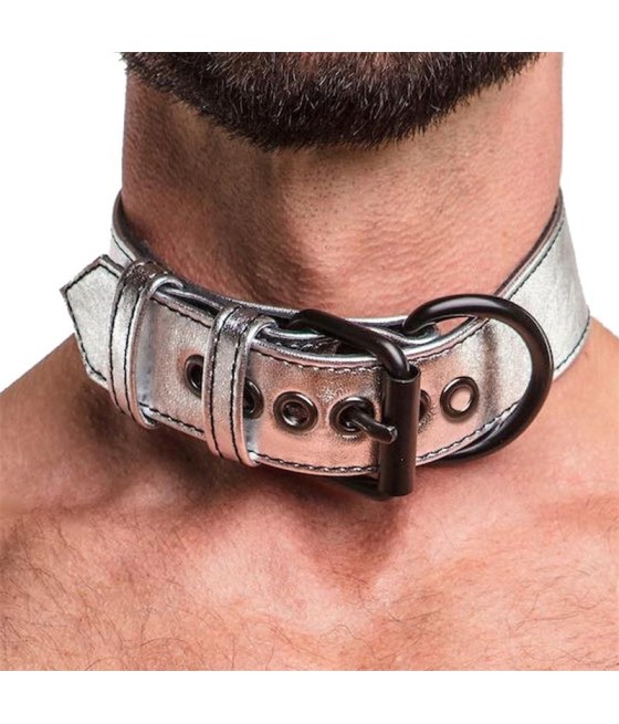 Collar con Correa Bondage Plateado