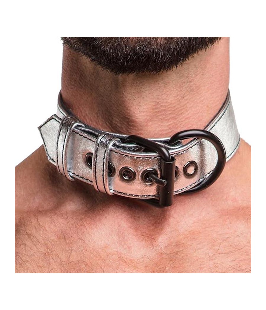 Collar con Correa Bondage Plateado