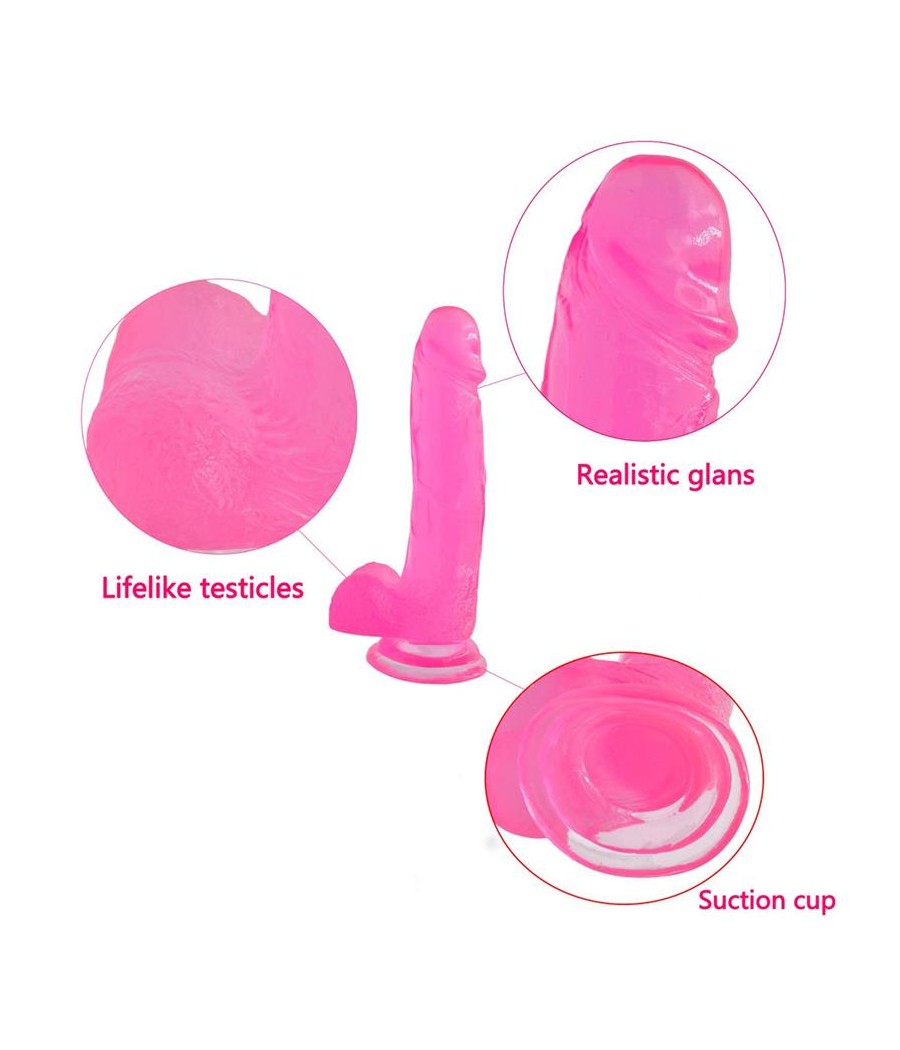 Dildo Jelly Studs 8 Rosa