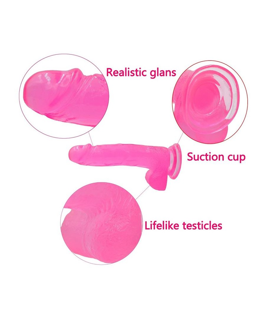 Dildo Jelly Studs 8 Rosa