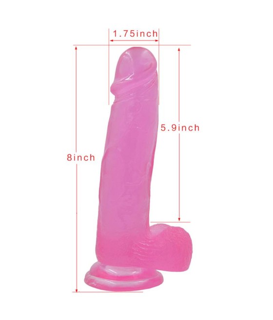 Dildo Jelly Studs 8 Rosa