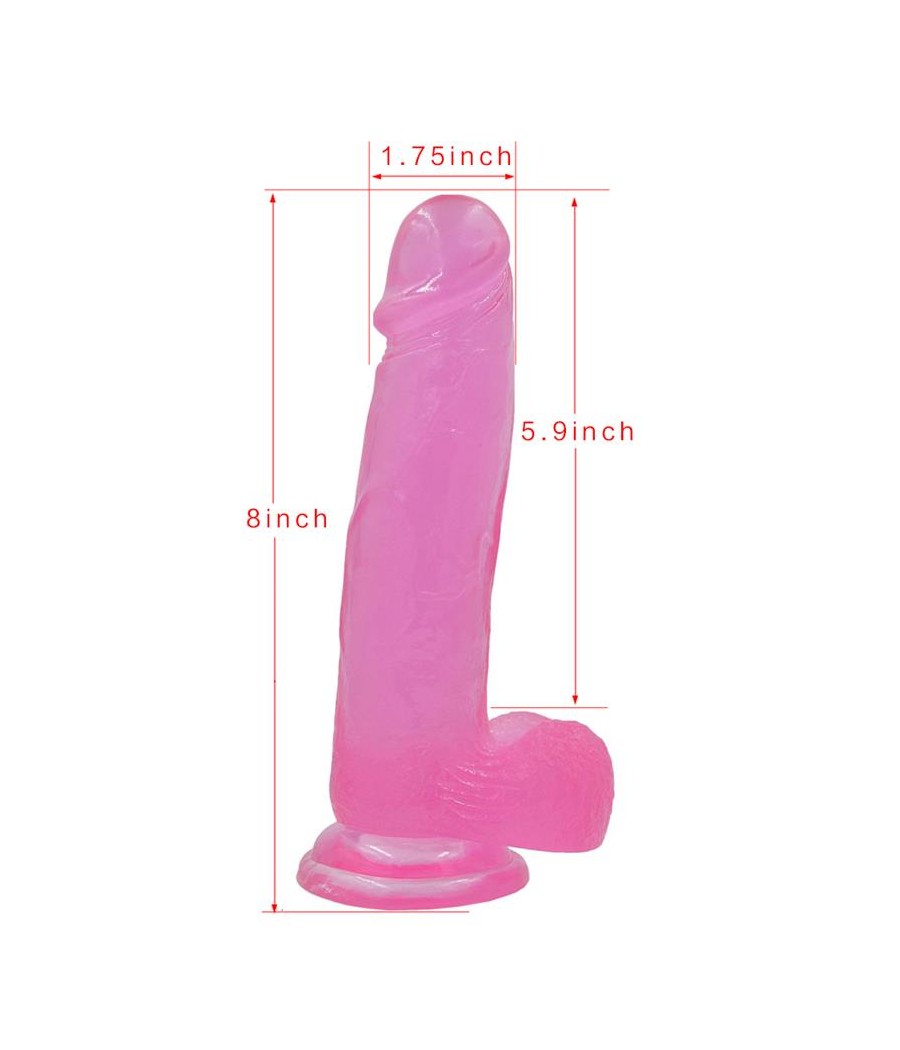 Dildo Jelly Studs 8 Rosa