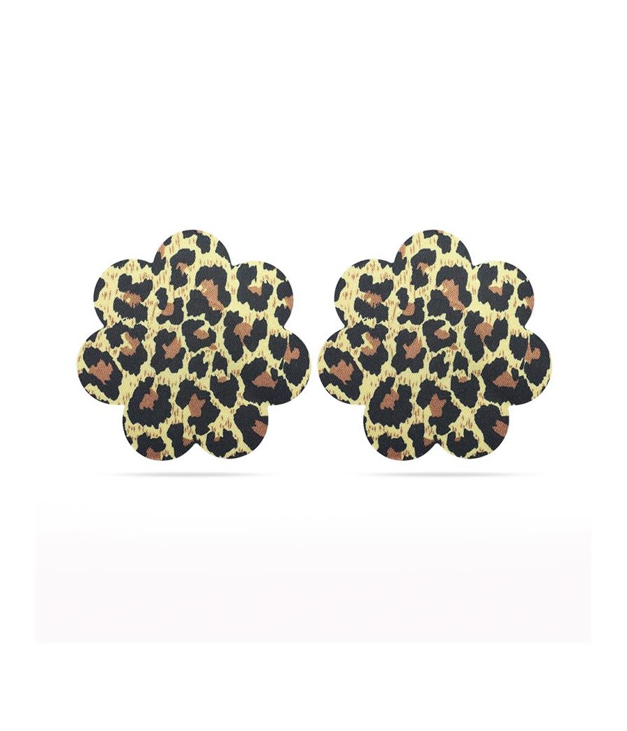 Pack Pezoneras Flor y Corazon Leopardo