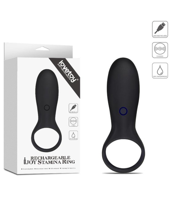 Anillo para el Pene iJoy Stamina Ring USB Negro