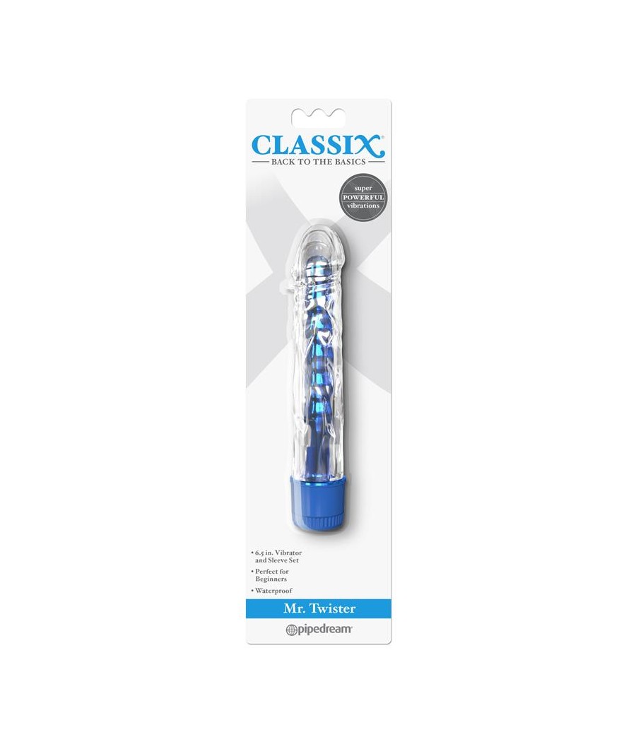 Vibrador Mr Twister Azul Metalico 17 cm