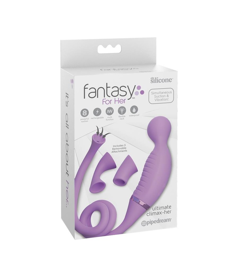 Climax Her Vibrador y Estimulador con 2 Cabezales