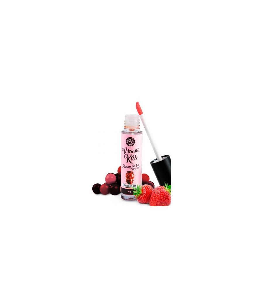 Lip Gloss Vibrant Kiss Sabor Chicle de fresa