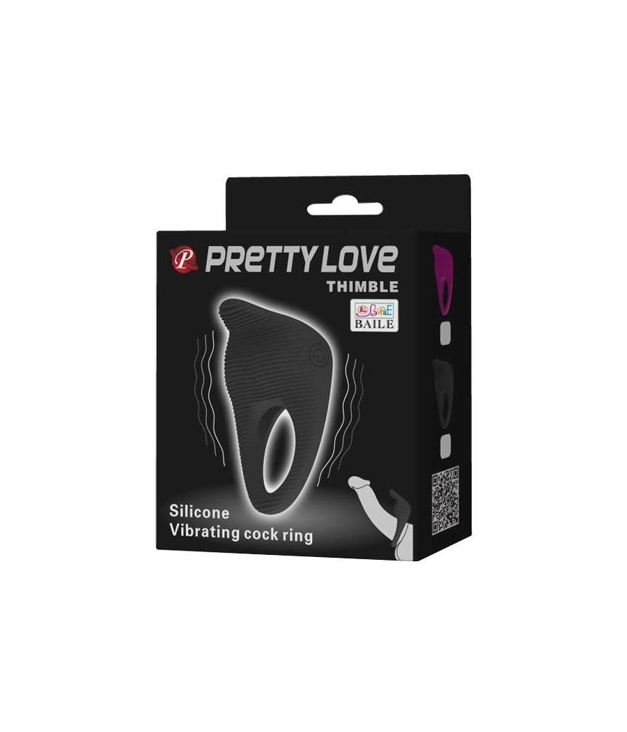 Anillo Vibrador Thimble Negro