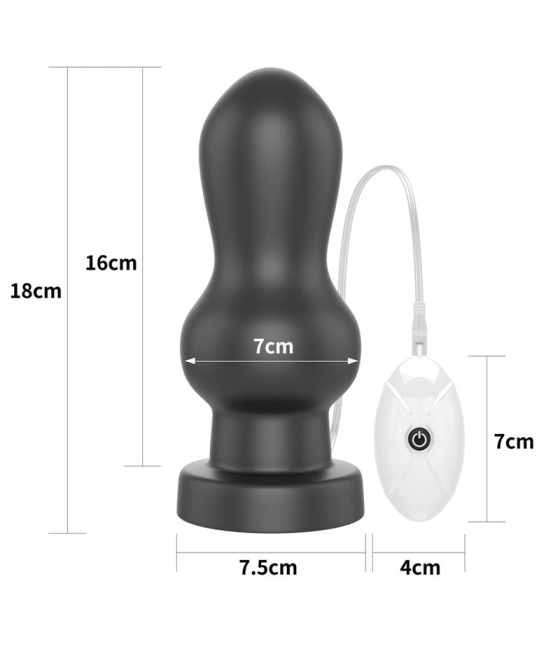 Plug Anal con Vibracion King Sized 7 Negro