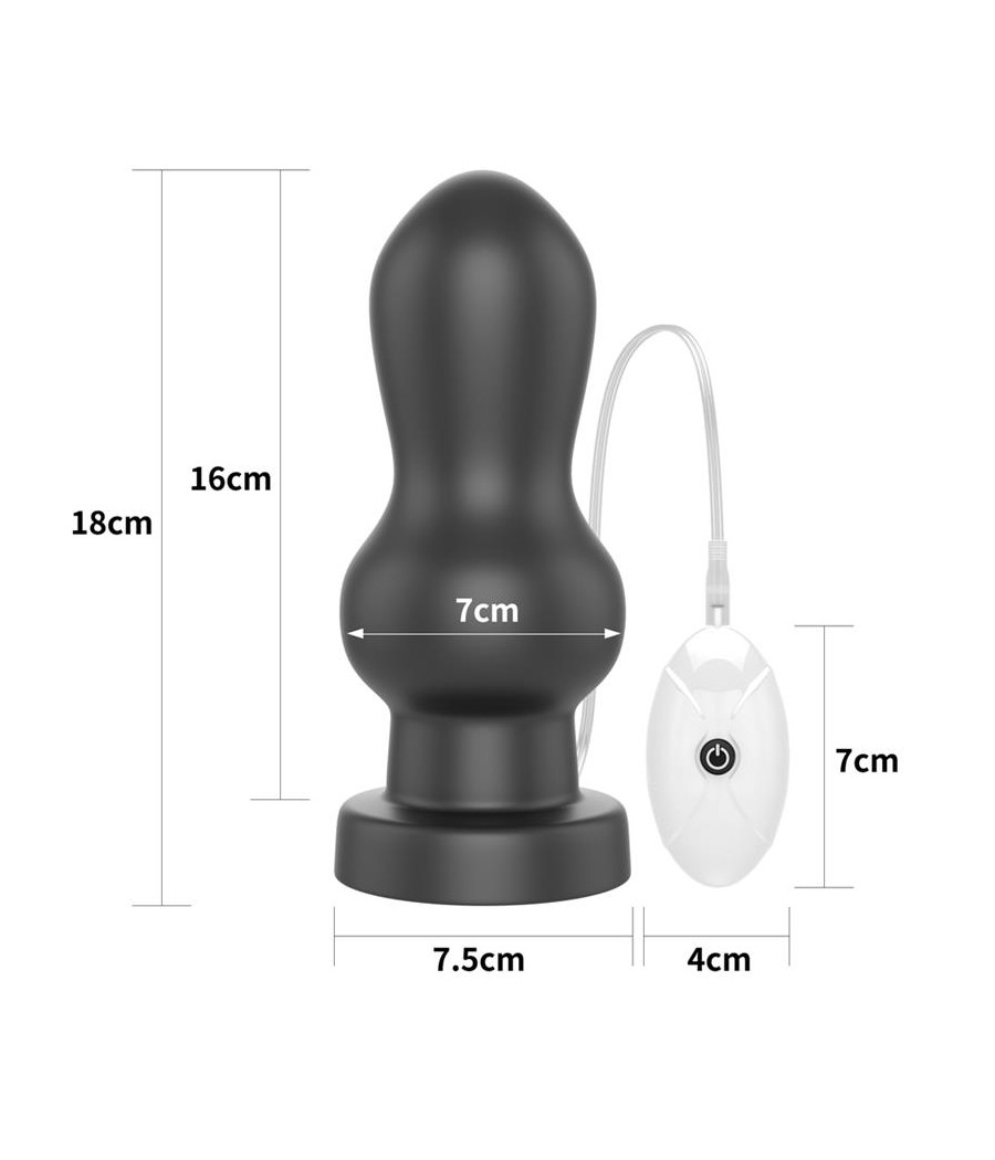 Plug Anal con Vibracion King Sized 7 Negro