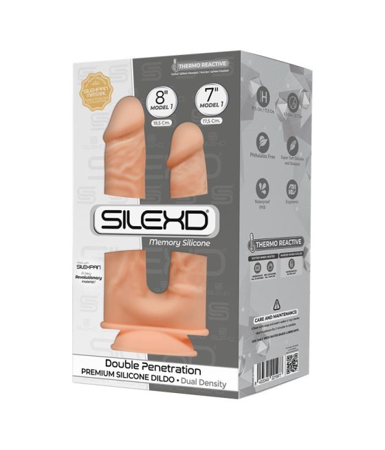 Dildo Doble Dual Density Double Penetrant Natural