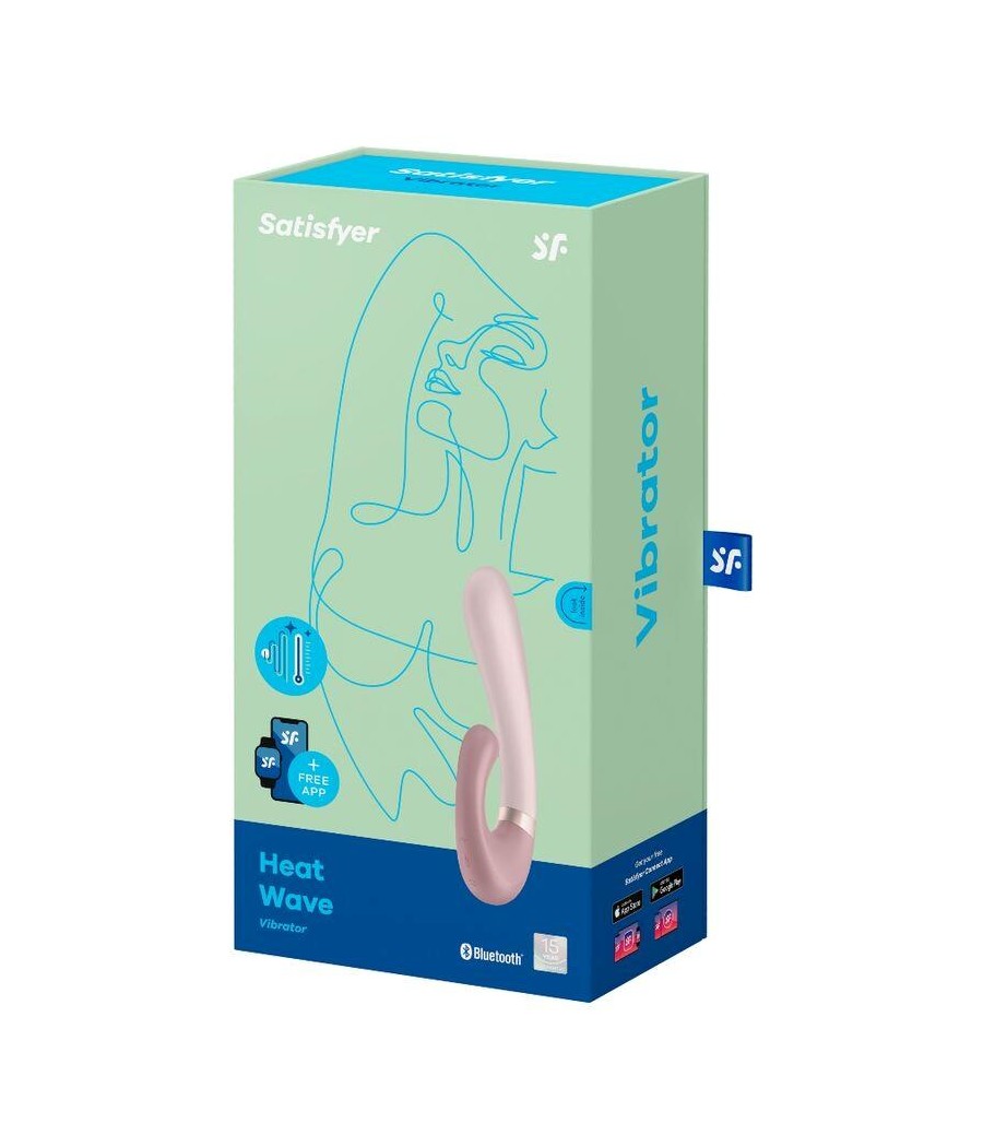 Heat Wave Vibrador con Efecto Calor Mauve con APP