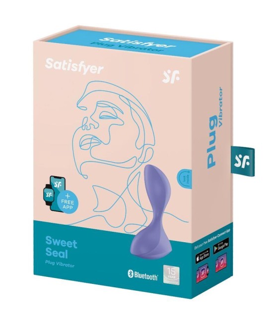 Sweet Seal Plug Anal con Vibracion y APP Negro