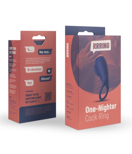 Rring One Nighter Anillo para el Pene con Vibracion USB Silicona