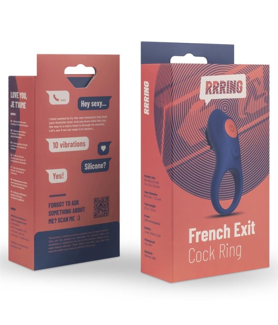 Rring French Exit Anillo para el Pene con Vibracion USB Silicona