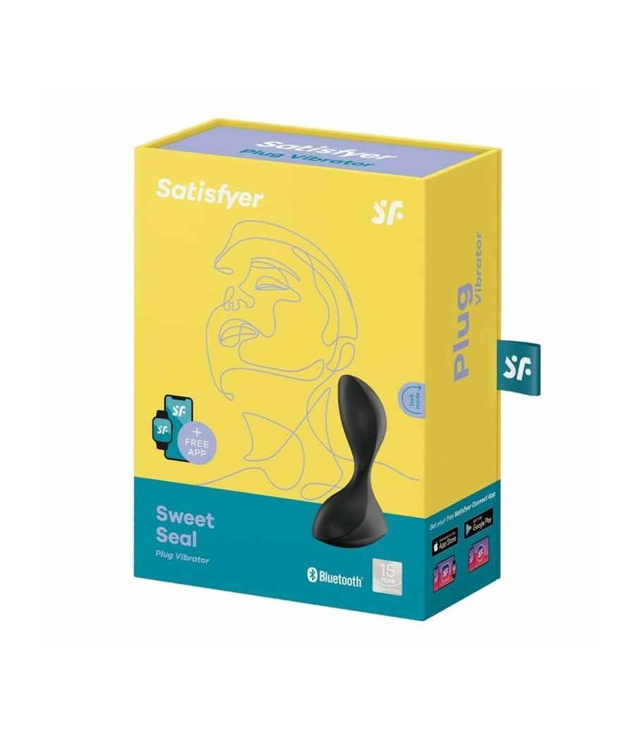 Sweet Seal Plug Anal con Vibracion y APP Negro