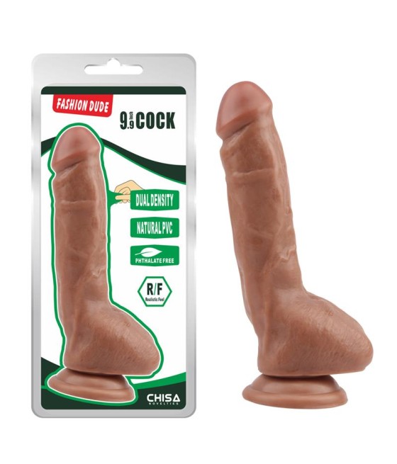 Dildo Dual Density Fashion Dude 23 x 43 cm Bronceado