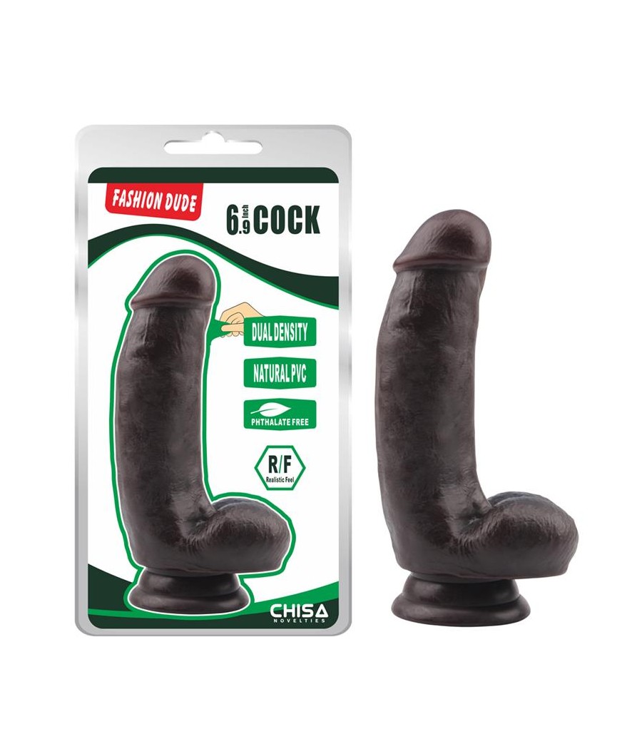 Dildo Dual Density Fashion Dude 172 x 41 cm Marron