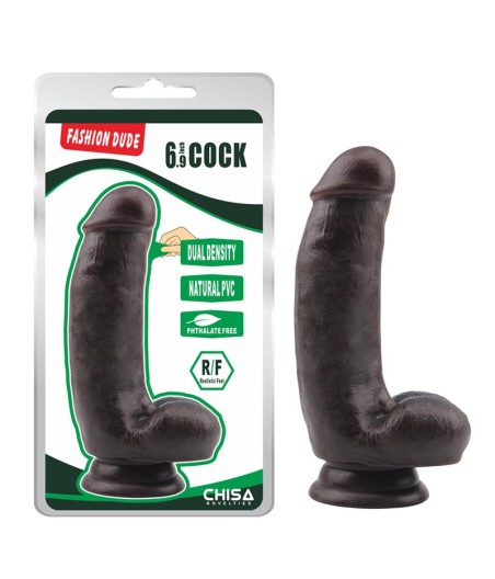 Dildo Dual Density Fashion Dude 17.2 x 4.1 cm Marron