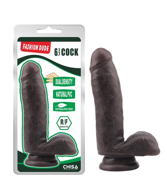 Dildo Dual Density Fashion Dude 17 x 36 cm Marron