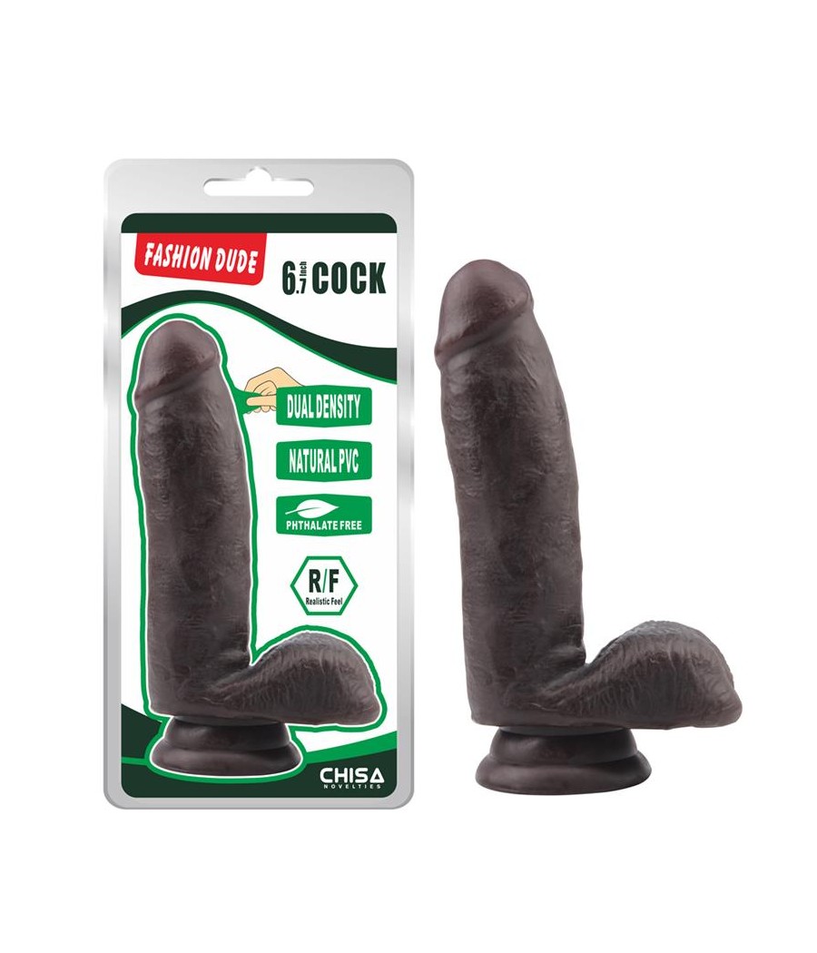 Dildo Dual Density Fashion Dude 17 x 36 cm Marron