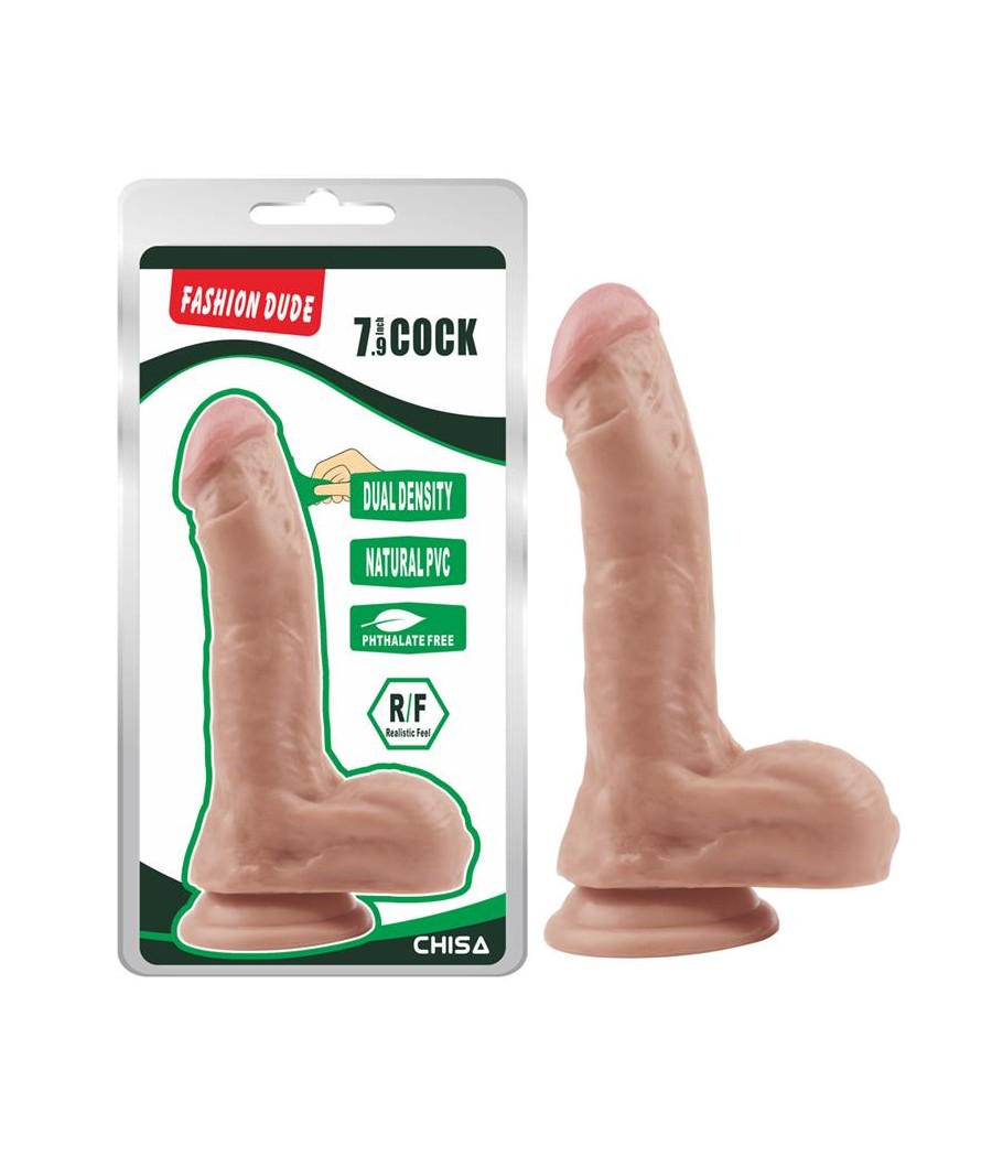 Dildo Dual Density Fashion Dude 205 x 45 cm Natural