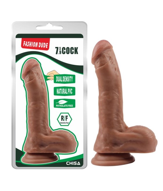 Dildo Dual Density Fashion Dude 205 x 45 cm Bronceado