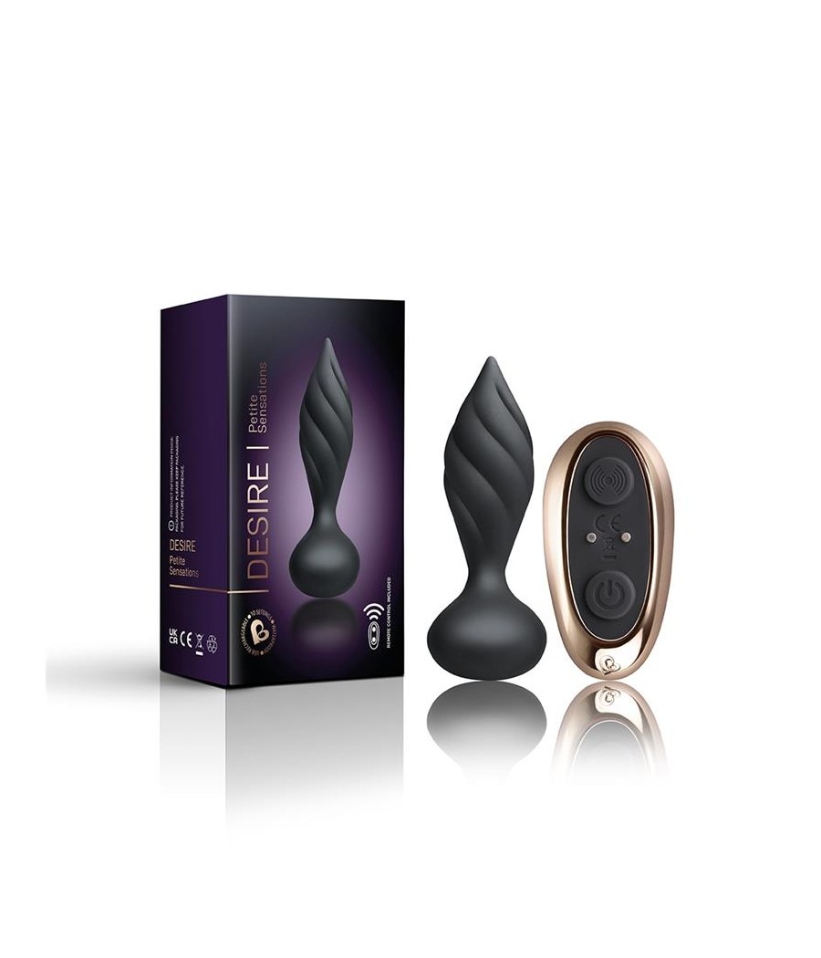 Plug Anal con Control Remoto Petite Sensations Desire Negro