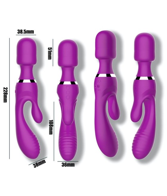 No Fifteen Vibrador y Masajeador 3 Motores Independientes