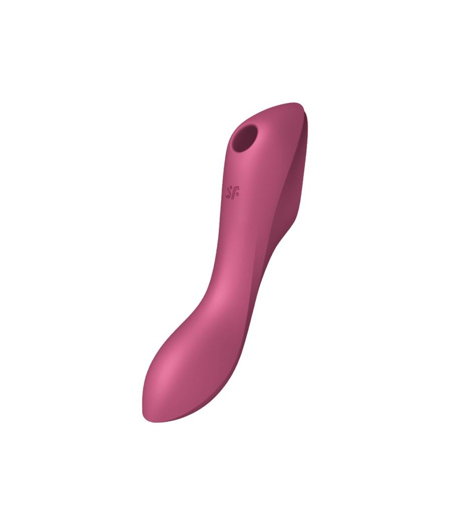 Curvy Trinity 3 Vibrador y Succionador Triple Estimulacion USB Rojo