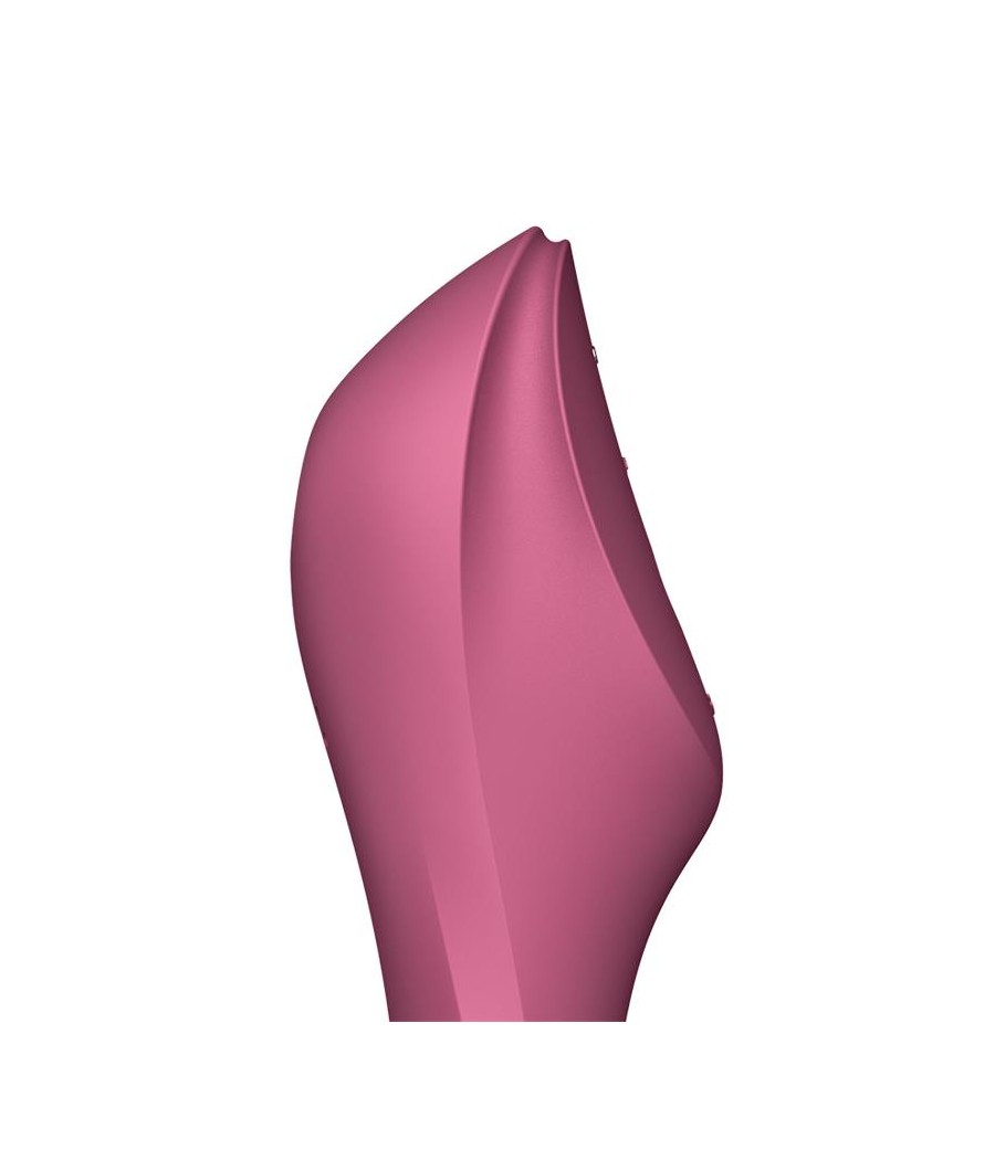 Curvy Trinity 3 Vibrador y Succionador Triple Estimulacion USB Rojo