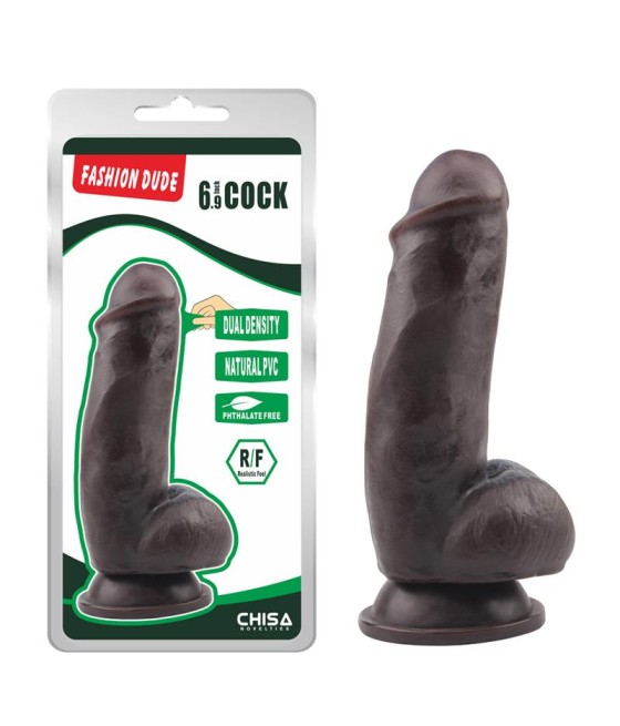 Dildo Dual Density Fashion Dude 175 x 49 cm Marron